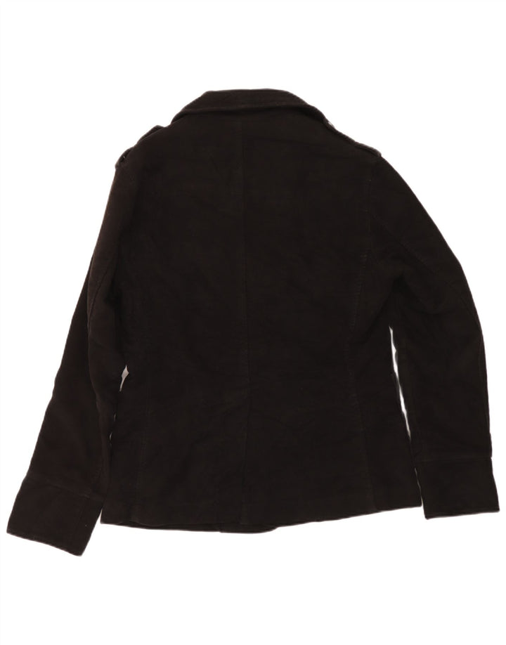 Aviazione Navale Mens Pea Coat UK 38 Medium Black Cotton