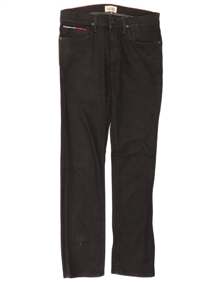 Tommy Hilfiger Mens Straight Jeans W32 L32 Black Cotton