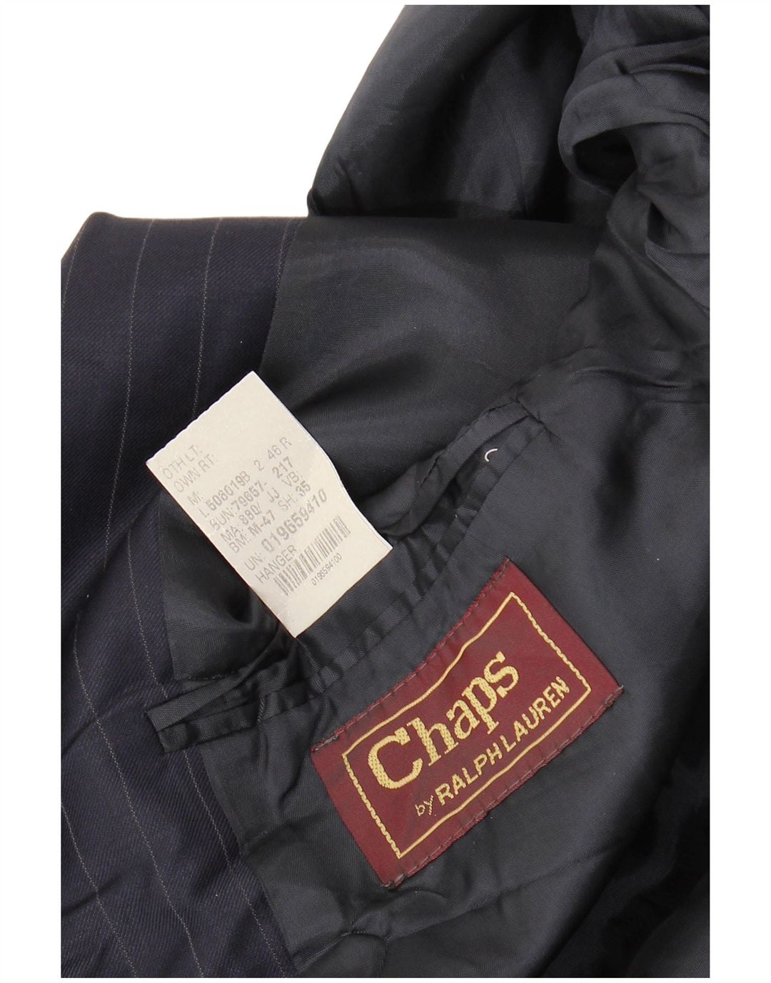 Chaps Ralph Lauren Mens Blazer Jacket UK 46 2XL Navy Blue Pinstripe