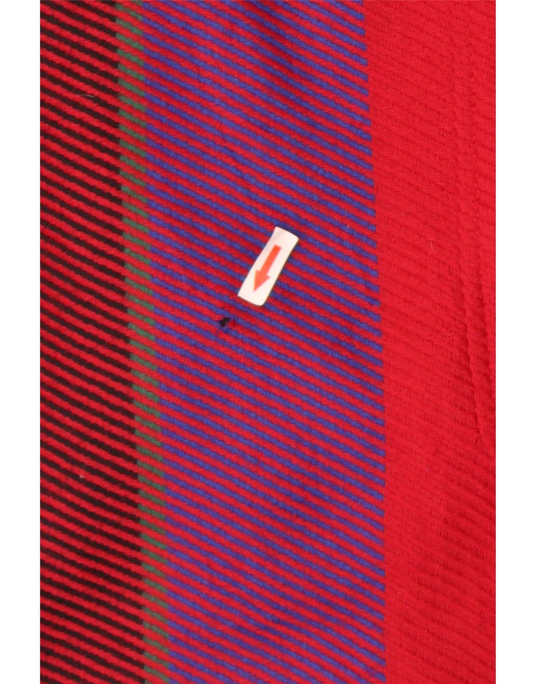 Roccobarocco Womens Oversized Overcoat UK 10 Small Red Striped Wool
