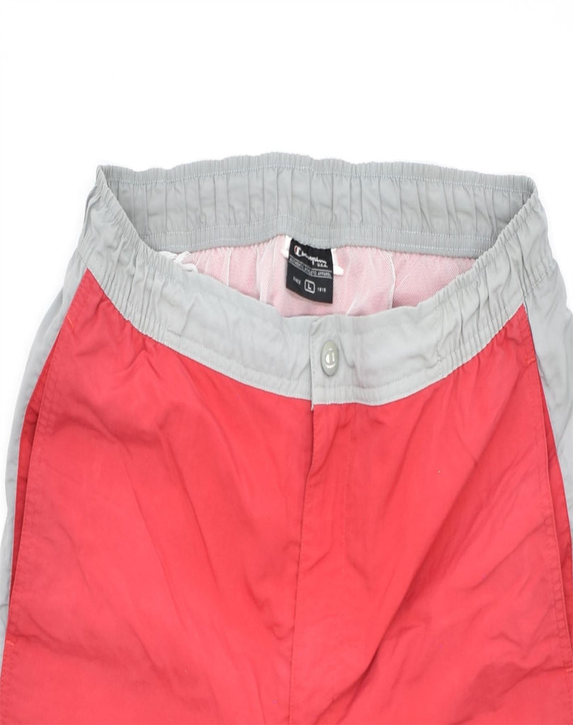 CHAMPION Mens Sport Shorts Large Red Polyamide | Vintage | Thrift | Second-Hand | Used Clothing | Messina Hembry 