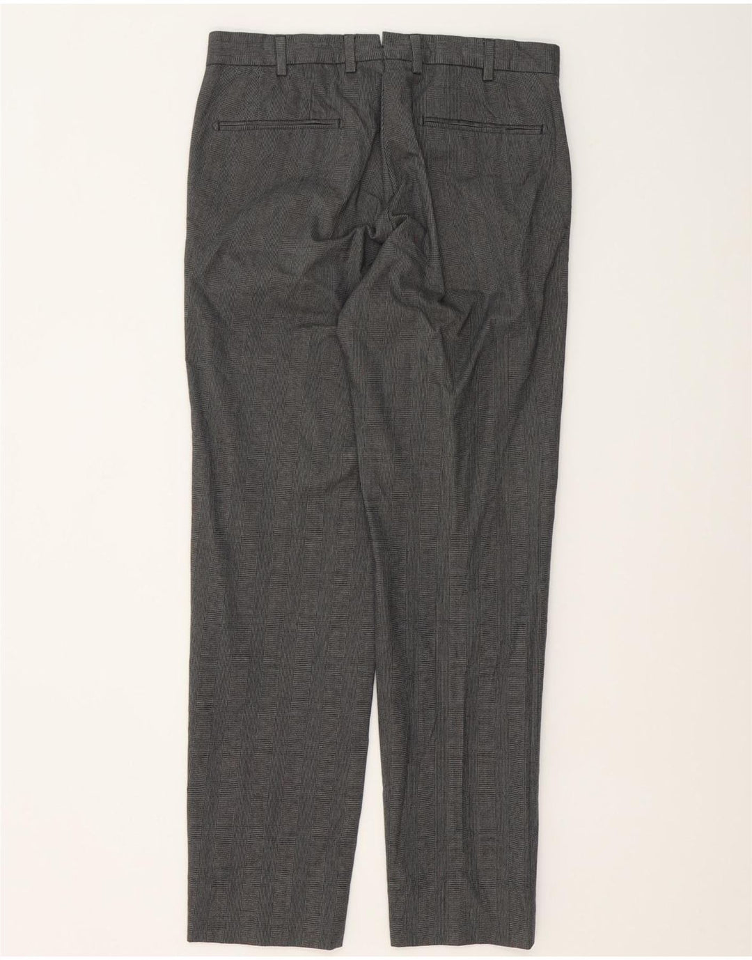 MASSIMO DUTTI Mens Suit Trousers EU 40 Medium W31 L31 Grey Houndstooth
