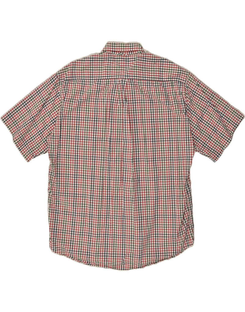 TOMMY HILFIGER Mens Short Sleeve Shirt XL Red Check Cotton | Vintage Tommy Hilfiger | Thrift | Second-Hand Tommy Hilfiger | Used Clothing | Messina Hembry 