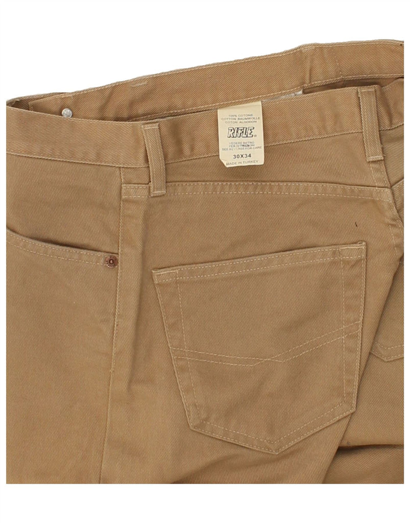 RIFLE Mens Straight Jeans W30 L34  Brown Cotton | Vintage Rifle | Thrift | Second-Hand Rifle | Used Clothing | Messina Hembry 