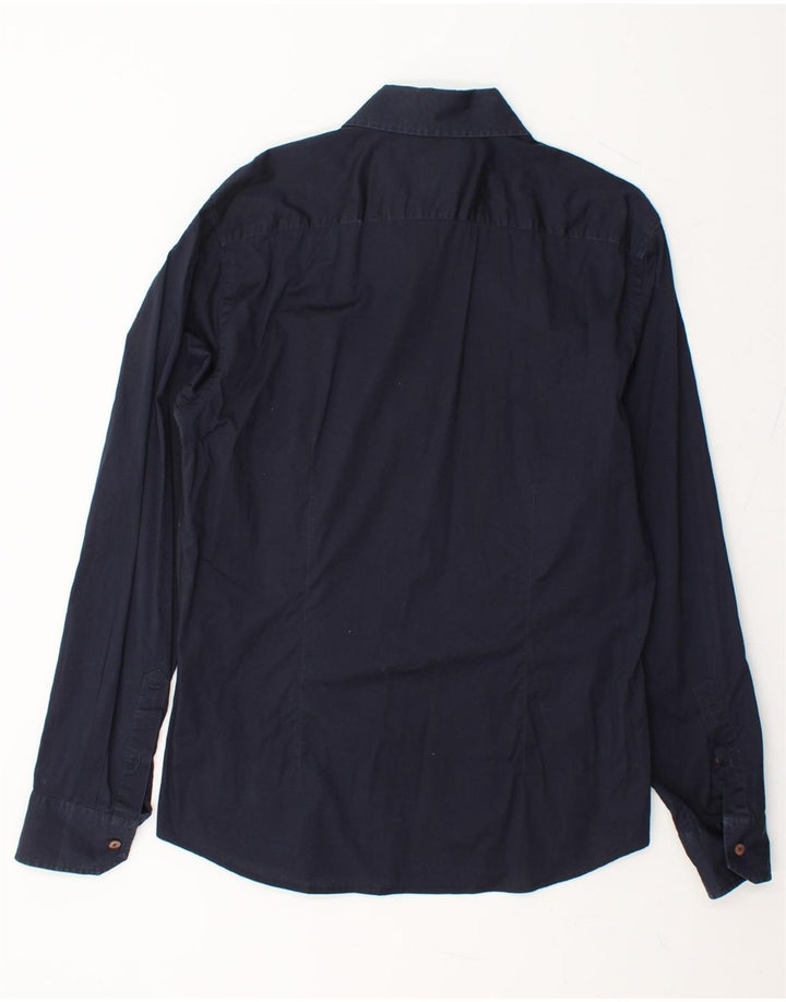 GAS Mens Basic Shirt XL Navy Blue Cotton Vintage Gas and Second-Hand Gas from Messina Hembry 