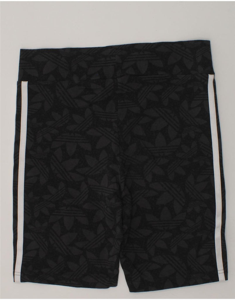 ADIDAS Girls Graphic Sport Shorts 14-15 Years Black Cotton | Vintage Adidas | Thrift | Second-Hand Adidas | Used Clothing | Messina Hembry 