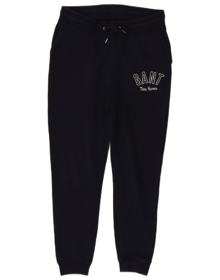 Gant Womens Graphic Tracksuit Trousers Joggers UK 14 Medium Navy Blue