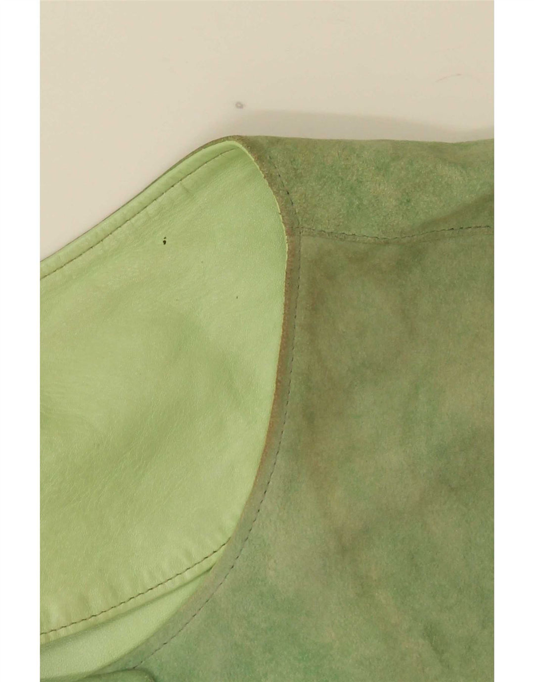 Vintage Womens Suede Jacket UK 20 2XL Green