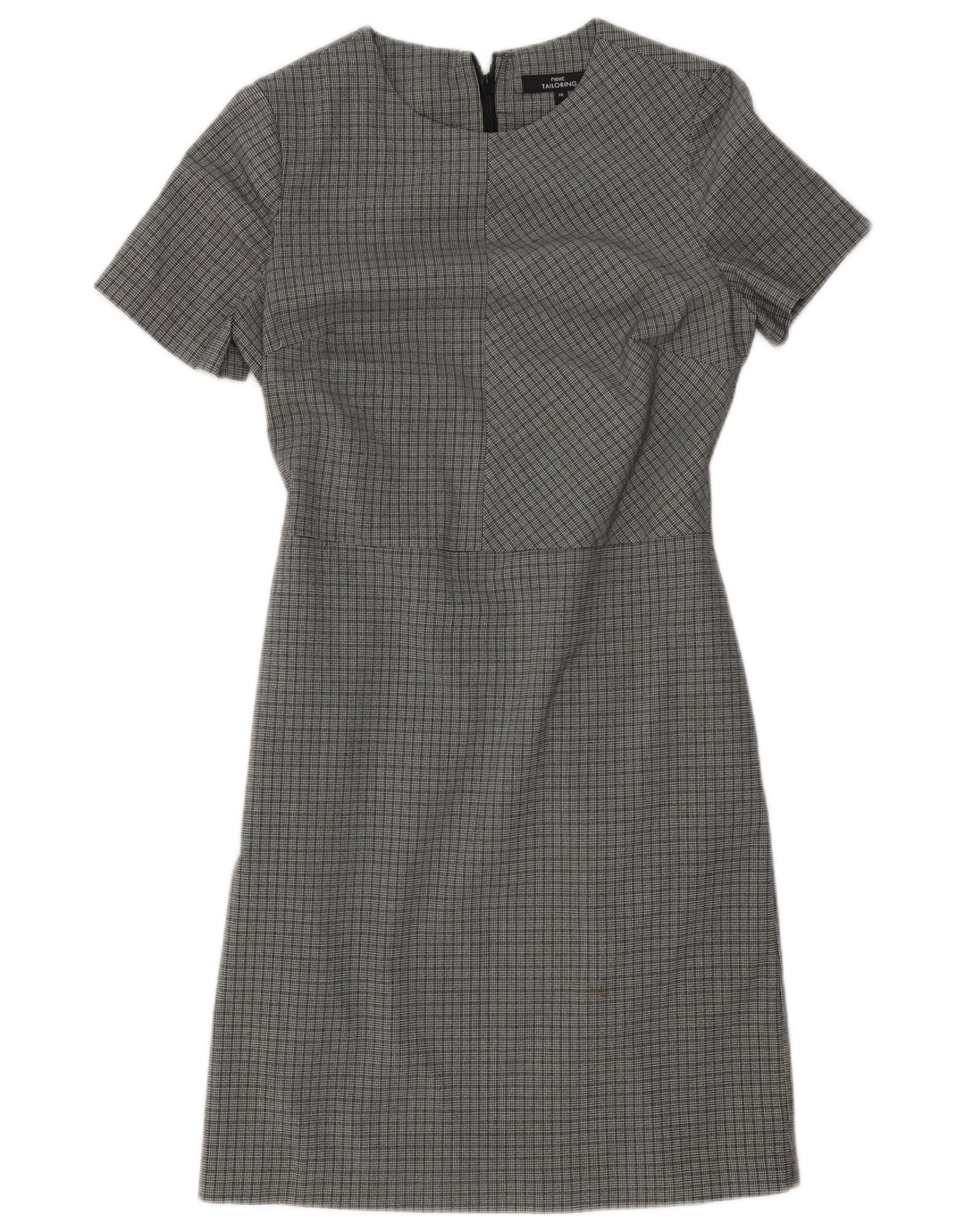 Next Womens Sheath Dress UK 6 XS Grey Houndstooth