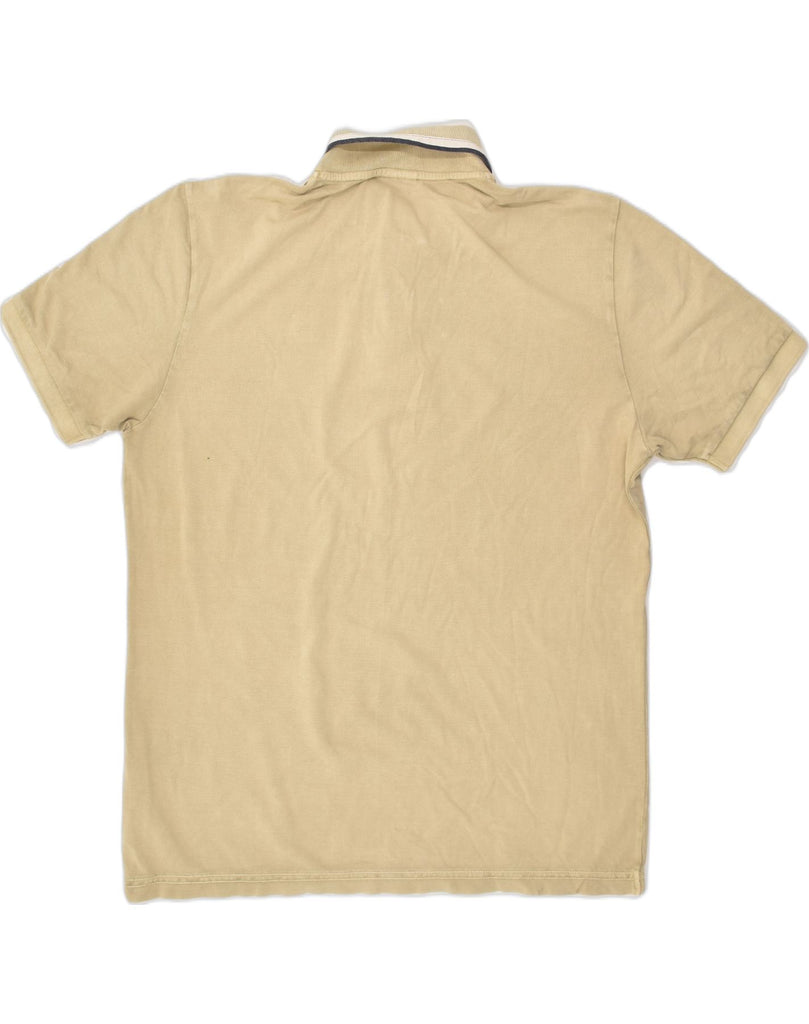 NAPAPIJRI Mens Polo Shirt 2XL Beige Cotton | Vintage Napapijri | Thrift | Second-Hand Napapijri | Used Clothing | Messina Hembry 