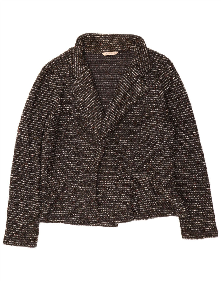Marks & Spencer Womens Open Cardigan Sweater UK 20 2XL Black Flecked