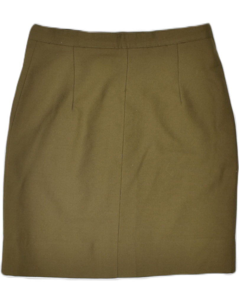 VINTAGE Womens Pencil Skirt EU 42 Large W30 Khaki Cotton | Vintage | Thrift | Second-Hand | Used Clothing | Messina Hembry 