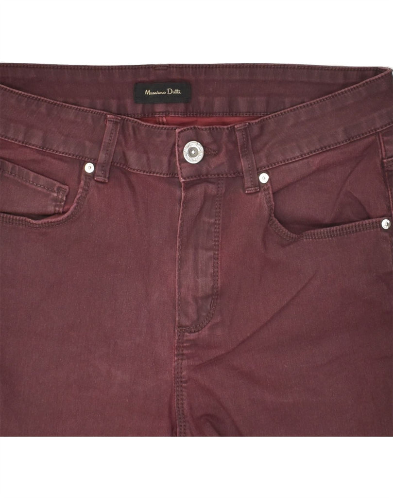 MASSIMO DUTTI Womens Skinny Casual Trousers EU 40 Medium W30 L29  Maroon | Vintage Massimo Dutti | Thrift | Second-Hand Massimo Dutti | Used Clothing | Messina Hembry 