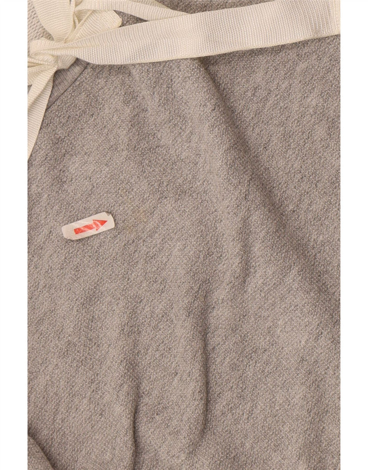MET Womens Long Sleeve Blouse Top UK 10 Small Grey Cotton