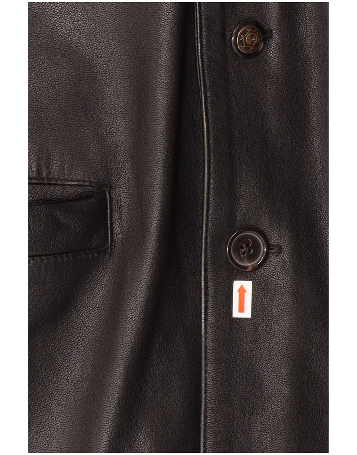 ROUTE 66 Mens Leather Jacket UK 40 Large Black Leather
