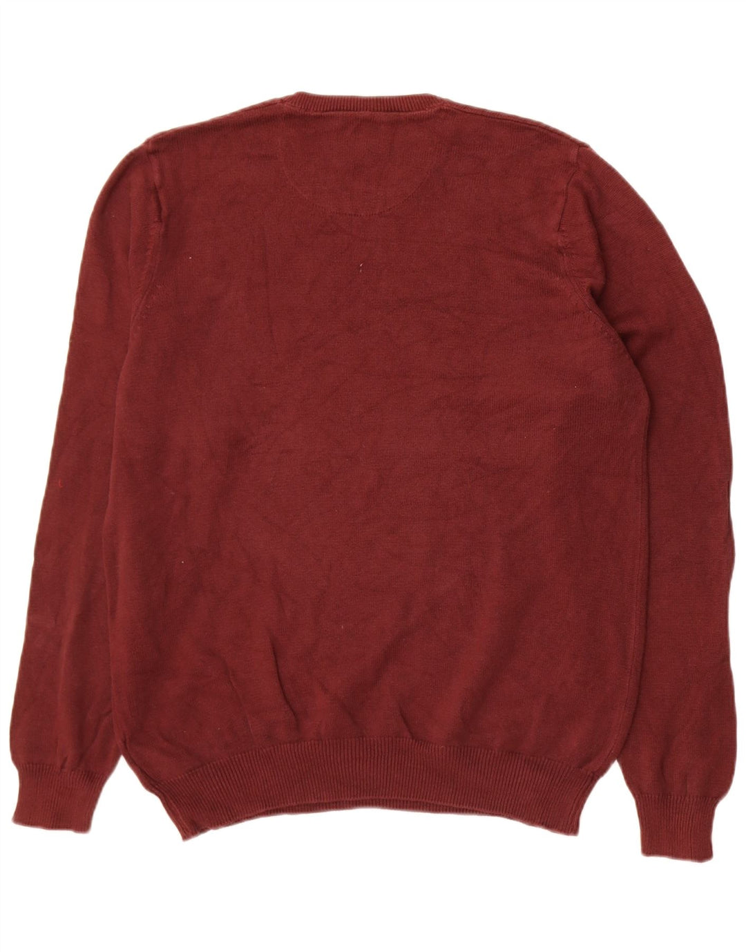 Marks & Spencer Mens Regular Fit Crew Neck Jumper Sweater Medium Burgundy
