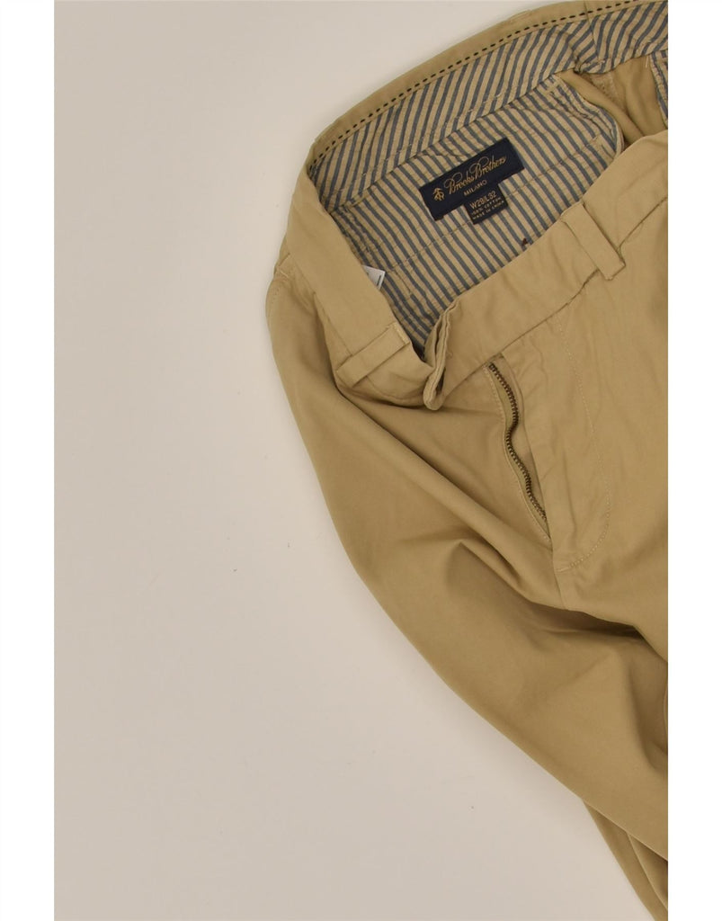 BROOKS BROTHERS Mens Milano Slim Chino Trousers W29 L32  Brown Cotton | Vintage Brooks Brothers | Thrift | Second-Hand Brooks Brothers | Used Clothing | Messina Hembry 