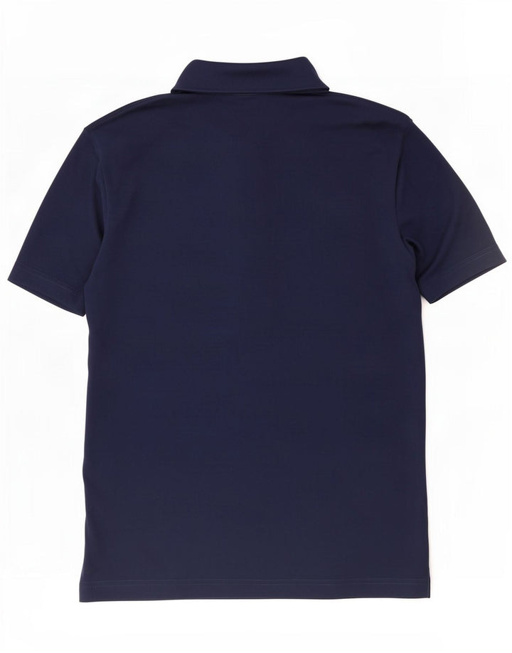 Adidas Mens Graphic Polo Shirt Small Navy Blue Polyester