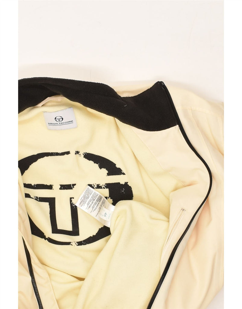 SERGIO TACCHINI Womens Rain Jacket IT 46 Small Beige Polyester | Vintage Sergio Tacchini | Thrift | Second-Hand Sergio Tacchini | Used Clothing | Messina Hembry 