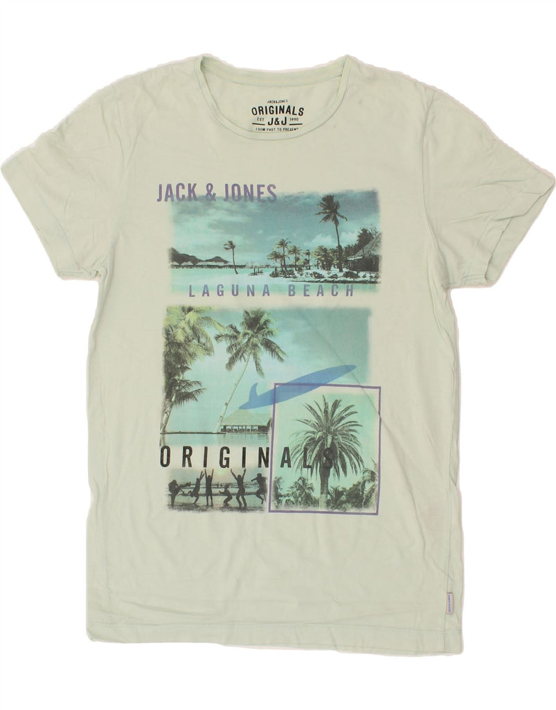 JACK & JONES Mens Graphic T-Shirt Top Small Green Cotton Hawaiian Vintage Jack & Jones and Second-Hand Jack & Jones from Messina Hembry 