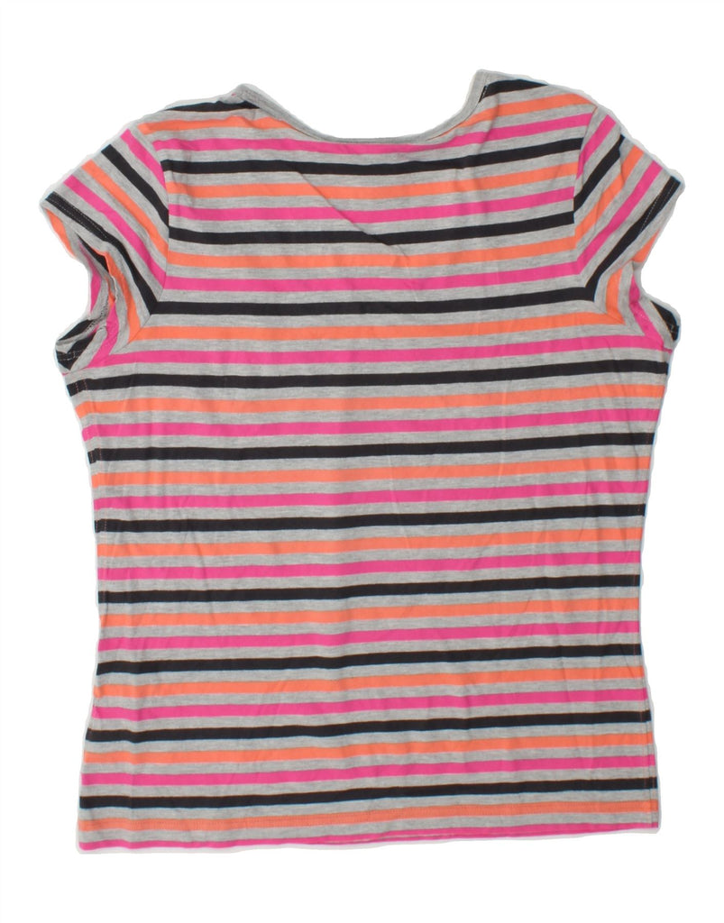 ADIDAS Womens T-Shirt Top UK 16 Large Multicoloured Striped Cotton Vintage Adidas and Second-Hand Adidas from Messina Hembry 