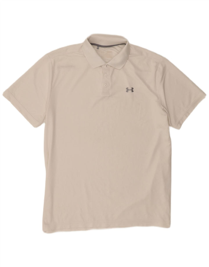 Under Armour Mens Polo Shirt Large White