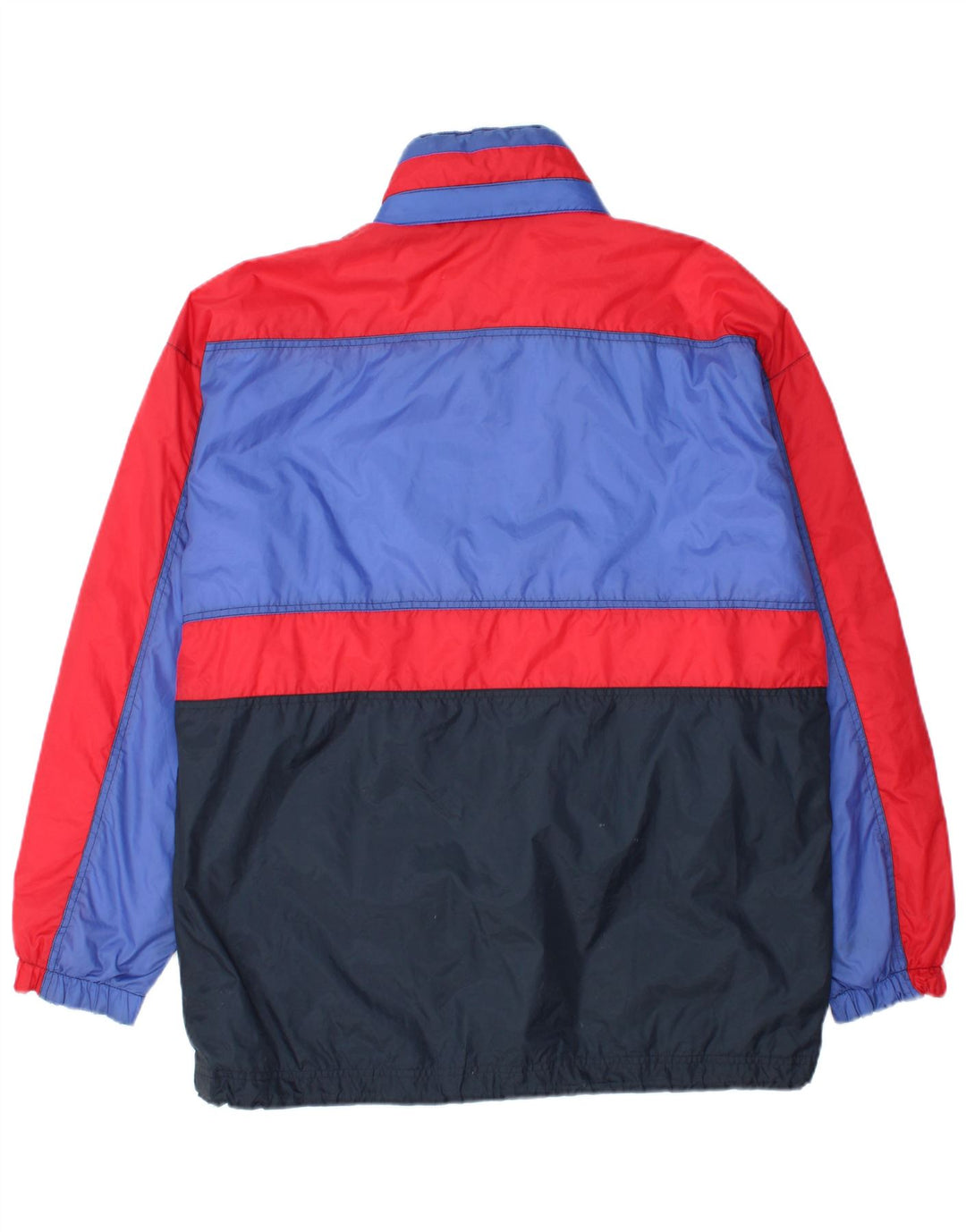 Marcel Clair Mens Hooded Tracksuit Top Jacket Medium Navy Blue Colourblock