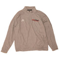 ADIDAS Mens Graphic Zip Neck Sweatshirt Jumper XL Grey Polyester