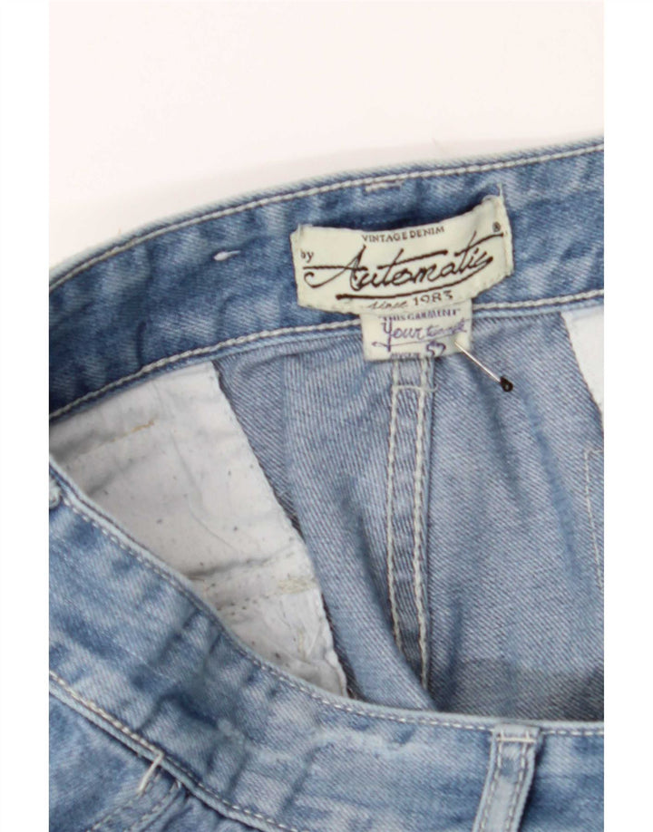 Automatic Mens Cargo Denim Shorts IT 52 XL W38 Blue Cotton