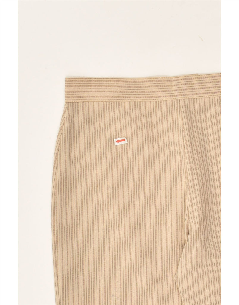 VINTAGE Womens Bootcut Casual Trousers IT 44 Medium W26 L30 Beige Striped | Vintage Vintage | Thrift | Second-Hand Vintage | Used Clothing | Messina Hembry 