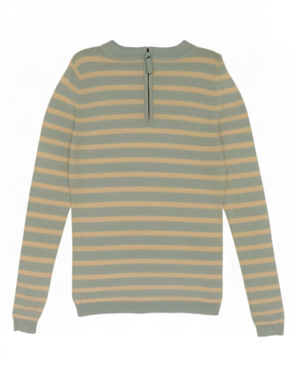 Hobbs Womens Boat Neck Jumper Sweater UK 6 XS Blue Striped Wool