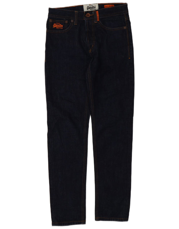 Superdry Womens Slim Jeans W28 L30 Navy Blue Cotton