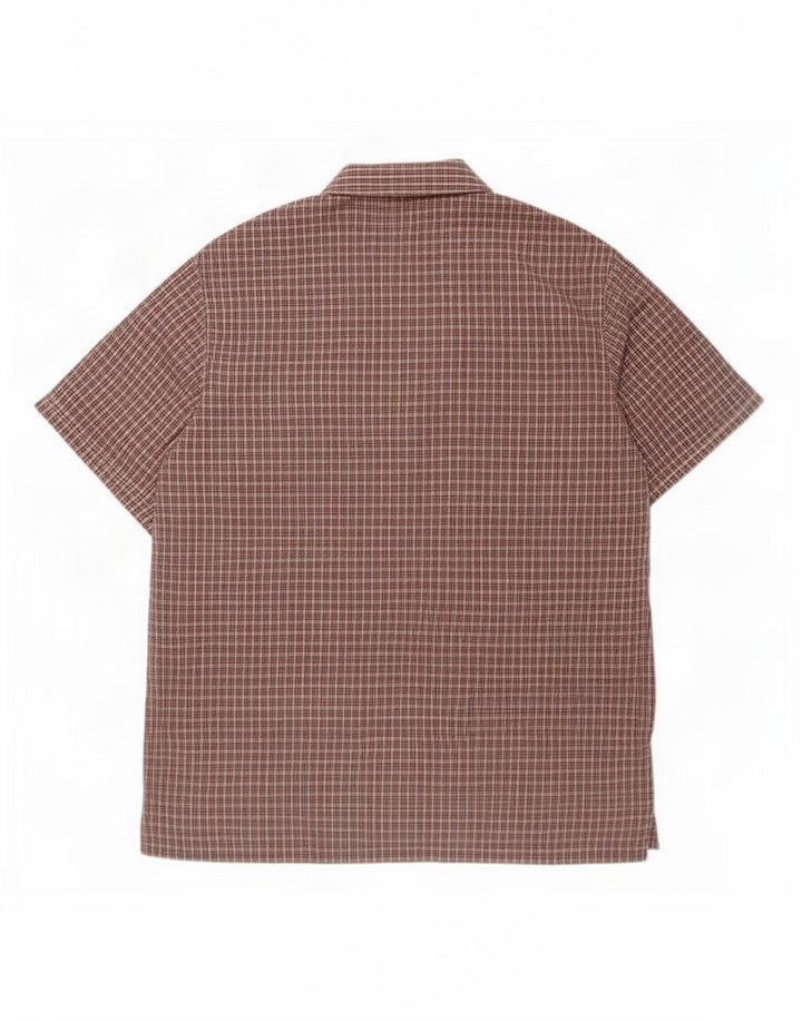 Rohan Mens Short Sleeve Shirt Medium Brown Check Polyester