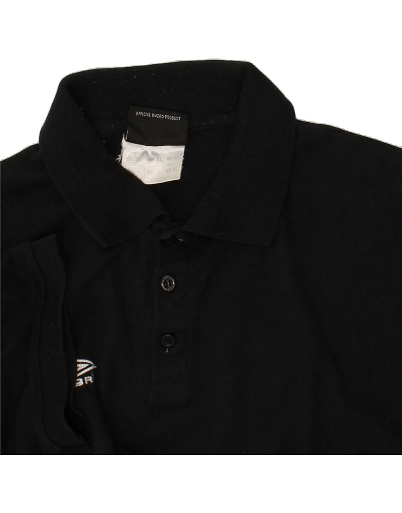 UMBRO Mens Polo Shirt XL Black | Vintage Umbro | Thrift | Second-Hand Umbro | Used Clothing | Messina Hembry 