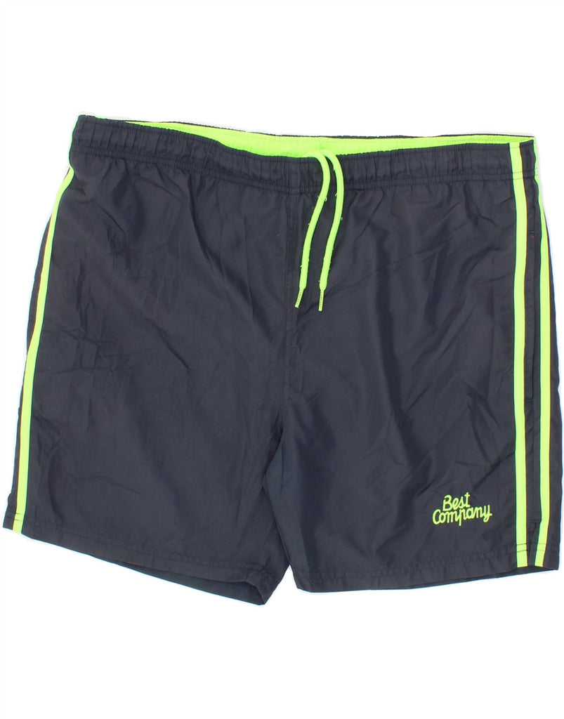 BEST COMPANY Mens Swimming Shorts Large  Navy Blue Polyester Vintage Best Company and Second-Hand Best Company from Messina Hembry 