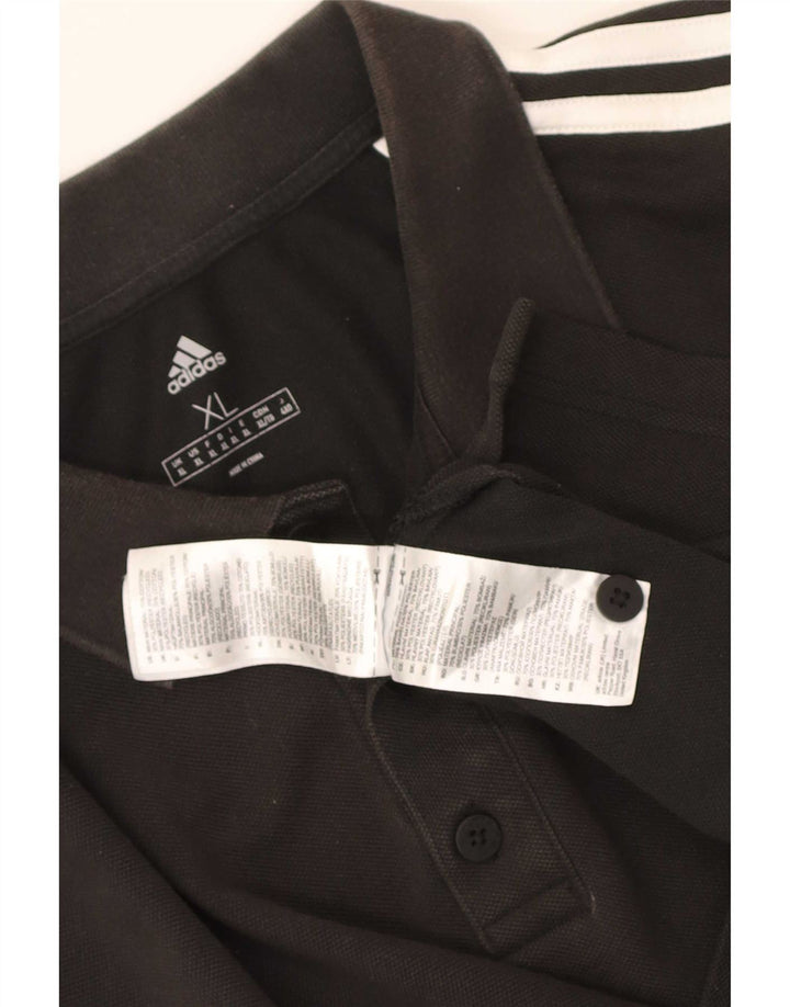 Adidas Mens Polo Shirt XL Black Cotton