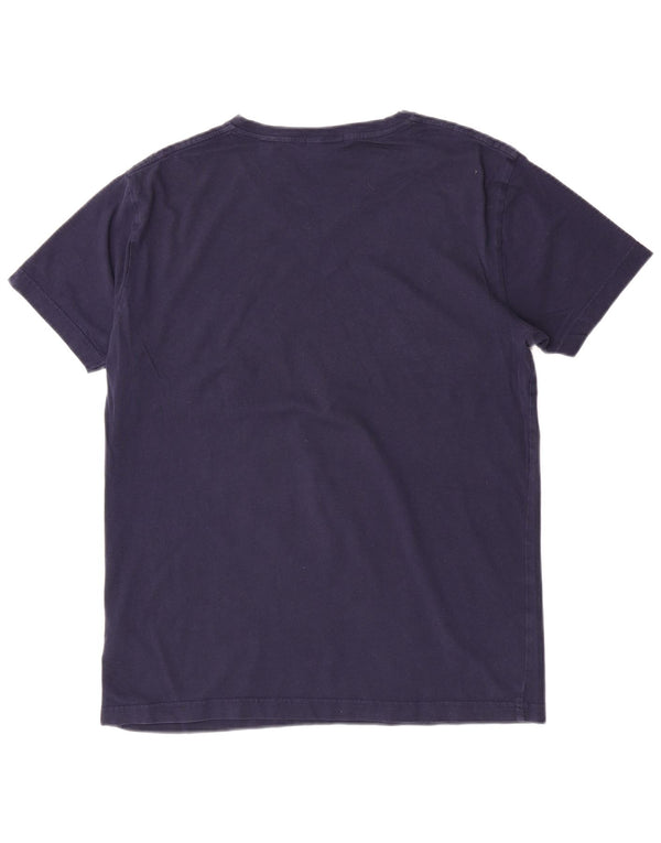 Gant Mens Slim Fit T-Shirt Top Large Navy Blue Cotton