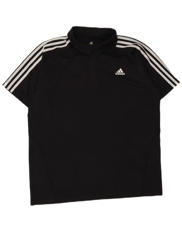 ADIDAS Mens Climacool Polo Shirt Large Black Polyester