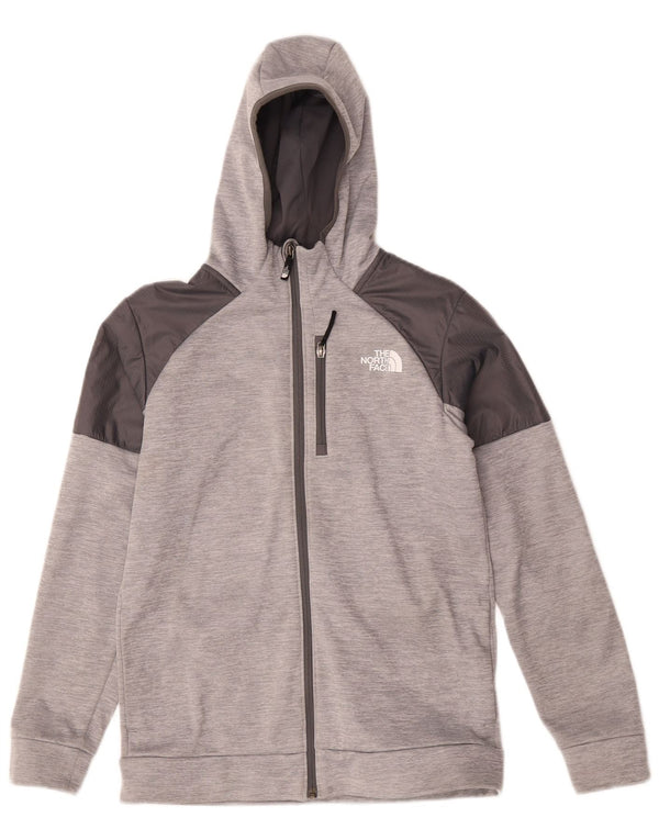 The North Face Boys Zip Hoodie Sweater 15-16 Years 2XL Grey Colourblock