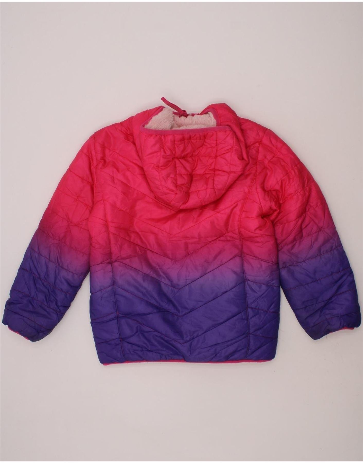 Eddie Bauer Girls Reversible Hooded Down Jacket (Pink Ombre/Red, 並行輸入品 Eddie Bauer Deer Harbor Reversible Coat Jacket Navy Blue Pink Fluffy Girls  L 14