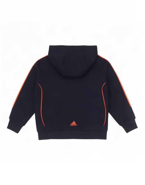 Adidas Boys Predator Graphic Zip Hoodie Sweater 5-6 Years Navy Blue