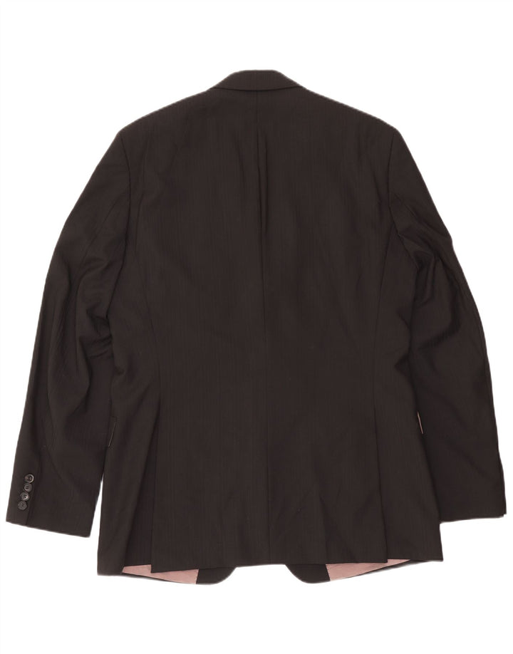 Hugo Boss Mens 2 Button Blazer Jacket Size 102 Large Black Wool