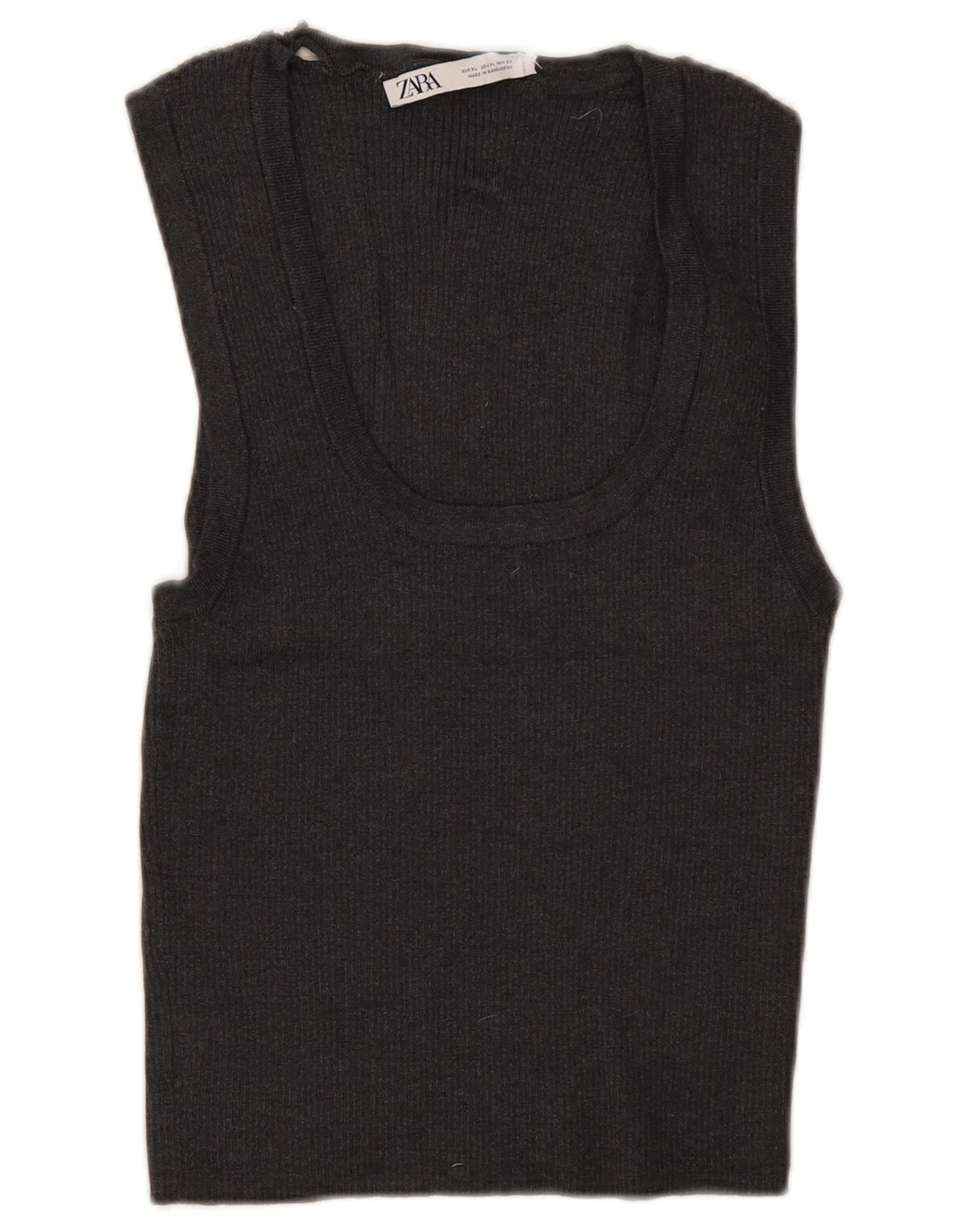Zara Womens Sleeveless Crop Top UK 18 XL Grey