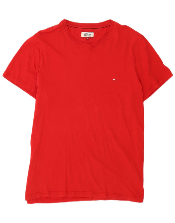 Tommy Hilfiger Mens T-Shirt Top 2XL Red Cotton