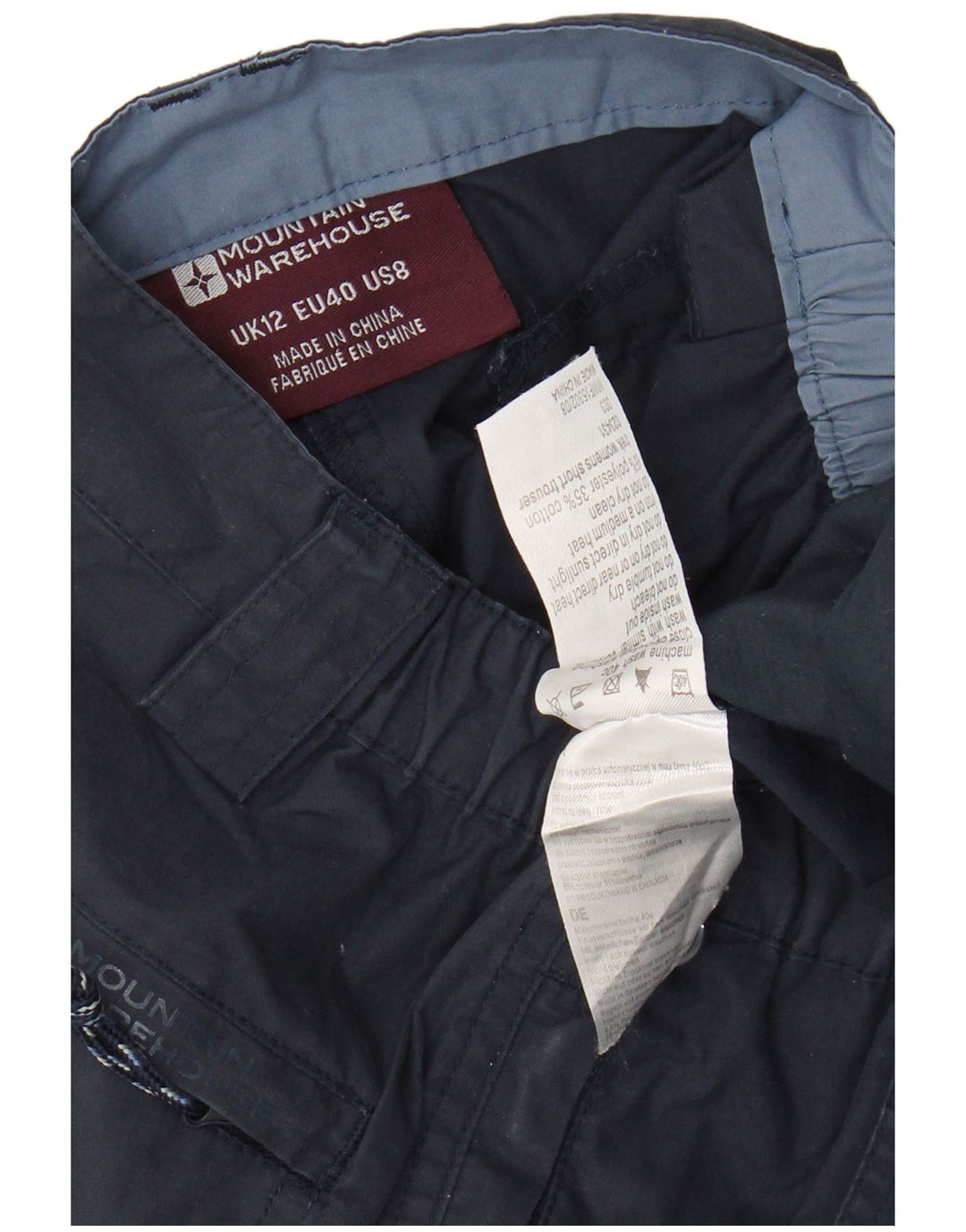 MOUNTAIN WAREHOUSE Womens Cargo Trousers UK 12 Medium W32 L28 Navy Blue