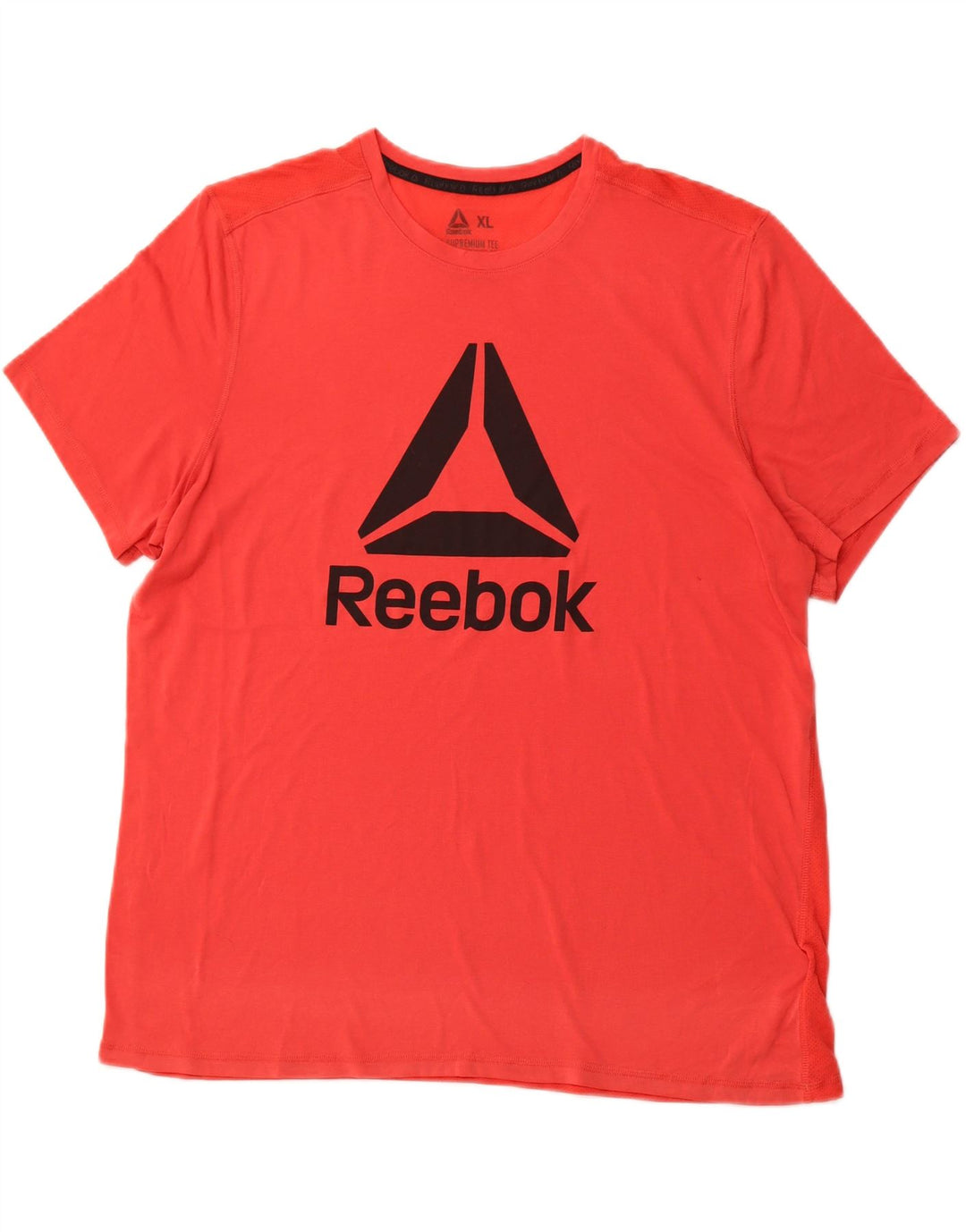 REEBOK Mens Graphic T-Shirt Top XL Red Polyester Sports