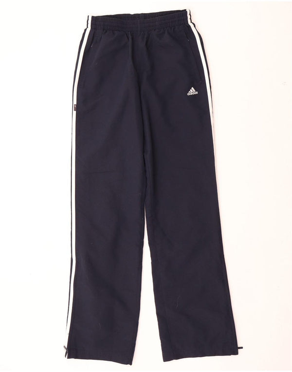 ADIDAS Boys Tracksuit Trousers 15-16 Years Navy Blue Polyester