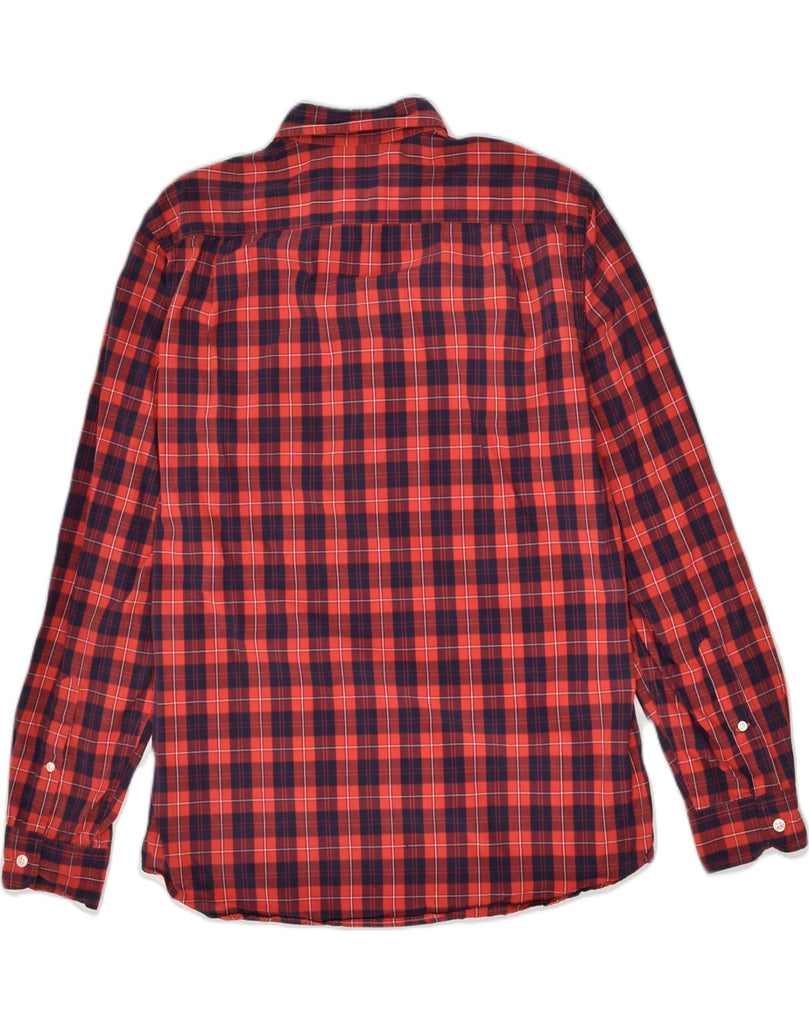 J. CREW Mens Shirt Medium Red Check Cotton | Vintage J. Crew | Thrift | Second-Hand J. Crew | Used Clothing | Messina Hembry 