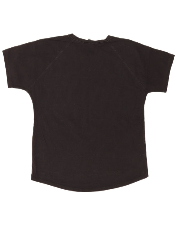 Massimo Dutti Mens T-Shirt Top Small Black Cotton