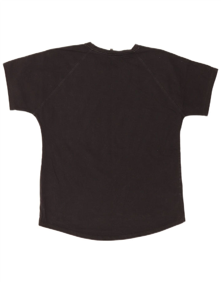 Massimo Dutti Mens T-Shirt Top Small Black Cotton